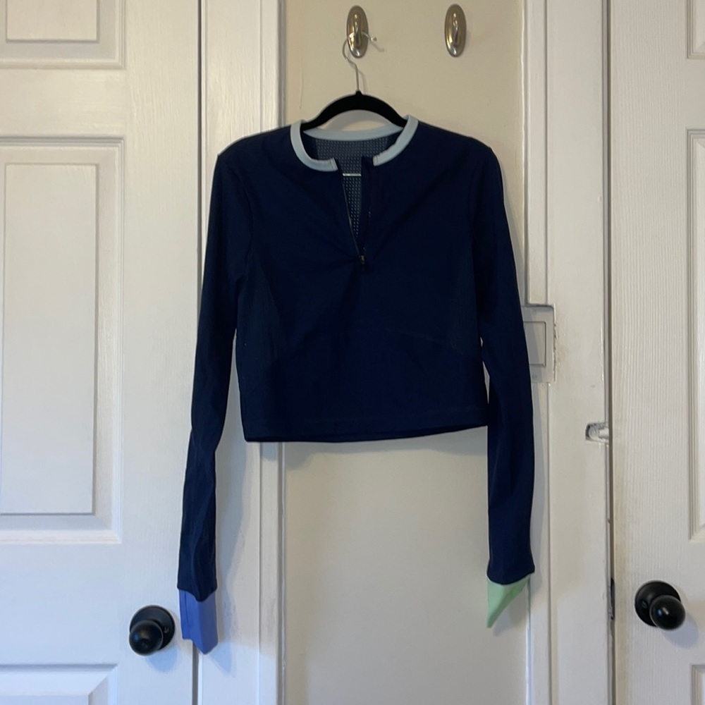 Sweaty Betty crop long sleeve 1/4 zip